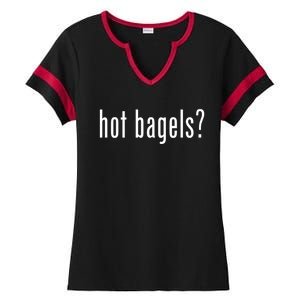 Hot Bagels Everything Bagel Lover Baker Lox And Cream Cheese Meaningful Gift Ladies Halftime Notch Neck Tee