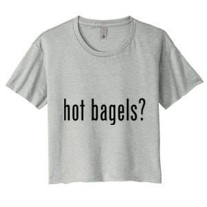 Hot Bagels Everything Bagel Lover Baker Lox And Cream Cheese Meaningful Gift Women's Crop Top Tee