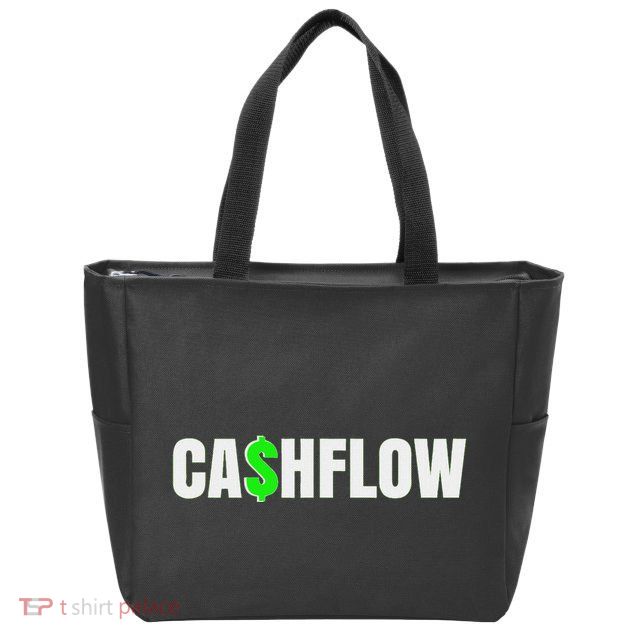 Hustle Business Entrepreneur Cashflow Zip Tote Bag