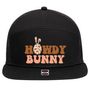 Howdy Bunny Easter Holiday 7 Panel Mesh Trucker Snapback Hat