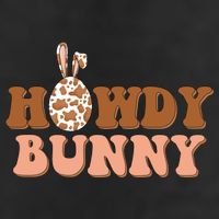 Howdy Bunny Easter Holiday 7 Panel Mesh Trucker Snapback Hat