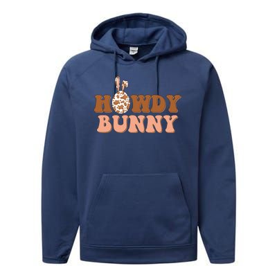 Howdy Bunny Easter Holiday Performance Fleece Hoodie