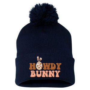 Howdy Bunny Easter Holiday Pom Pom 12in Knit Beanie