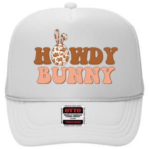 Howdy Bunny Easter Holiday High Crown Mesh Back Trucker Hat