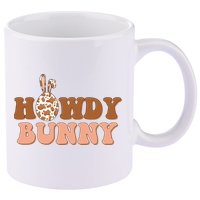 Howdy Bunny Easter Holiday 11oz C Handle Ceramic Mug