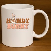 Howdy Bunny Easter Holiday 11oz C Handle Ceramic Mug