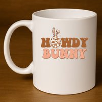 Howdy Bunny Easter Holiday 11oz C Handle Ceramic Mug