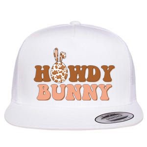 Howdy Bunny Easter Holiday Flat Bill Trucker Hat