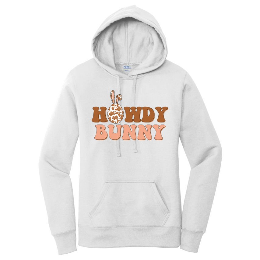 Howdy Bunny Easter Holiday Women's Pullover Hoodie