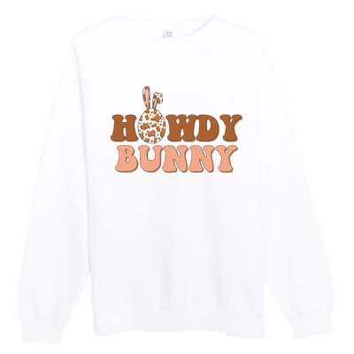 Howdy Bunny Easter Holiday Premium Crewneck Sweatshirt