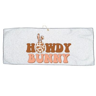 Howdy Bunny Easter Holiday Large Microfiber Waffle Golf Towel