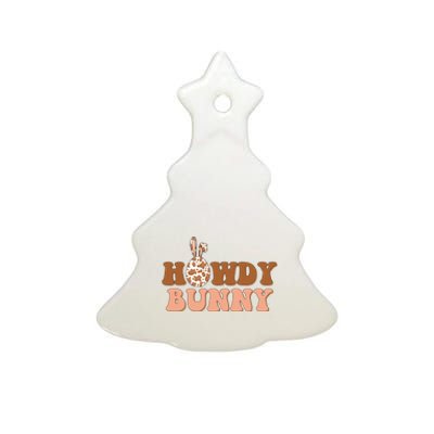 Howdy Bunny Easter Holiday Ceramic Tree Ornament