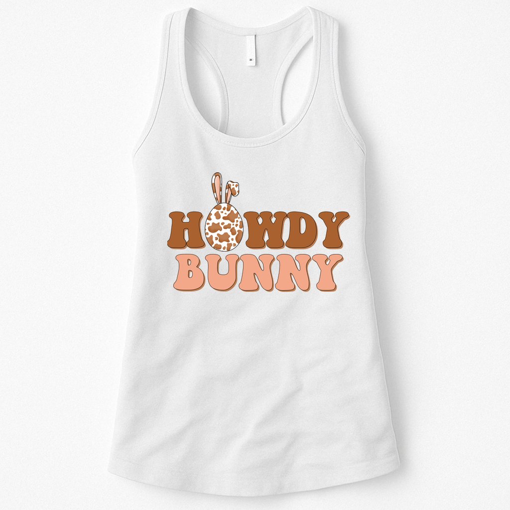 Howdy Bunny Easter Holiday Womens Tank Top