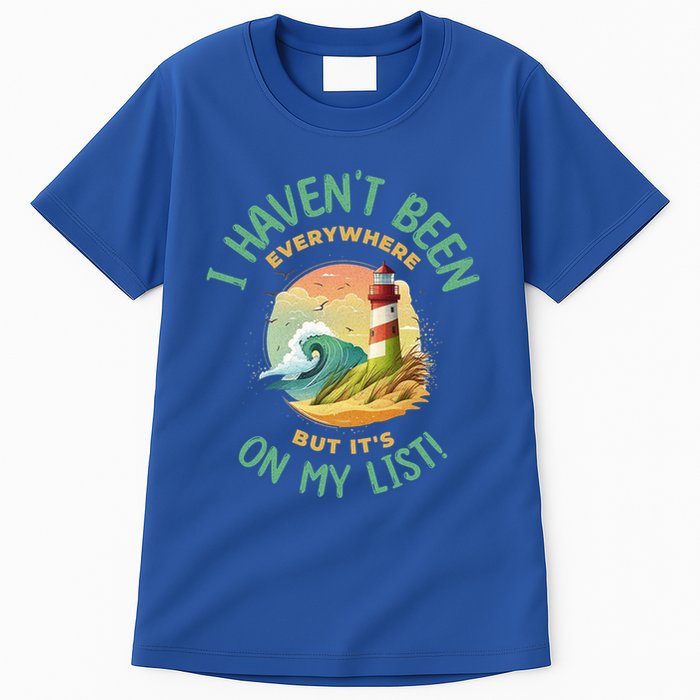 HavenT Been Everywhere But It’S On My List Travel Adventure Gift Tall T-Shirt