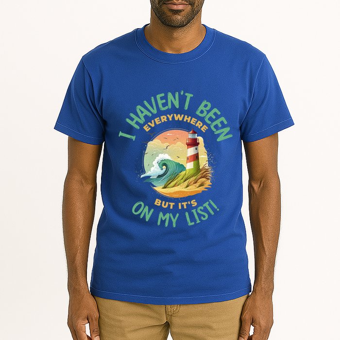HavenT Been Everywhere But It’S On My List Travel Adventure Gift Tall T-Shirt