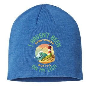 HavenT Been Everywhere But It’S On My List Travel Adventure Gift Sustainable Beanie