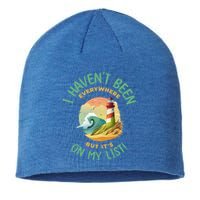 HavenT Been Everywhere But It’S On My List Travel Adventure Gift Sustainable Beanie