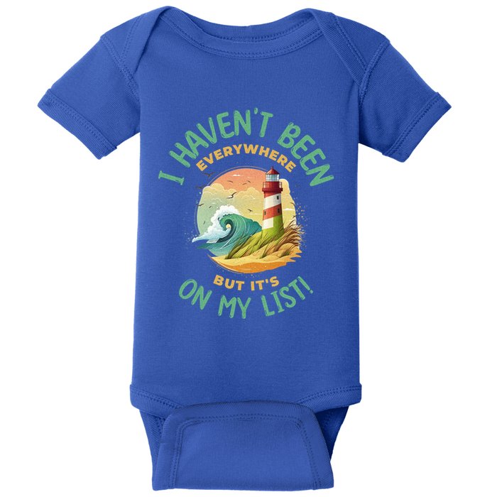 HavenT Been Everywhere But It’S On My List Travel Adventure Gift Baby Bodysuit