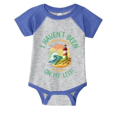 HavenT Been Everywhere But It’S On My List Travel Adventure Gift Infant Baby Jersey Bodysuit