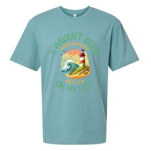 HavenT Been Everywhere But It’S On My List Travel Adventure Gift Sueded Cloud Jersey T-Shirt