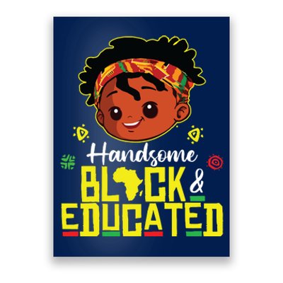 Handsome Black Educated Black History Boy African Poster