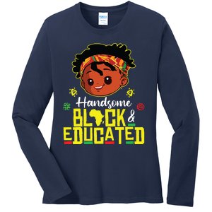 Handsome Black Educated Black History Boy African Ladies Long Sleeve Shirt