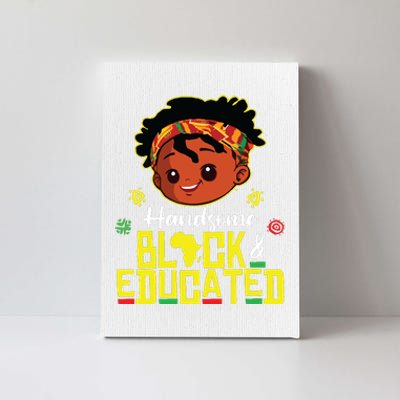 Handsome Black Educated Black History Boy African Canvas