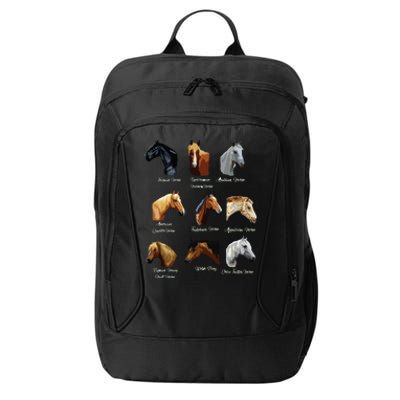 Horse Breeds Equestrian Horseback Riding Gift City Backpack