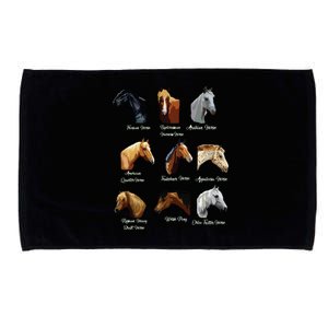 Horse Breeds Equestrian Horseback Riding Gift Microfiber Hand Towel