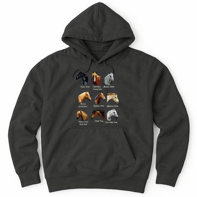 Horse Breeds Equestrian Horseback Riding Gift Hoodie