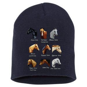 Horse Breeds Equestrian Horseback Riding Gift Short Acrylic Beanie