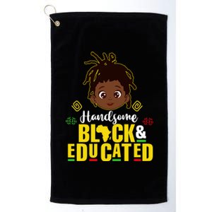 Handsome Black Educated Black History Juneteenth African Gift Platinum Collection Golf Towel