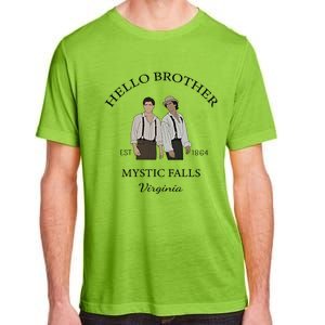 Hello Brother Est 1864 Mystic Falls Virginia Salvatore Adult ChromaSoft Performance T-Shirt