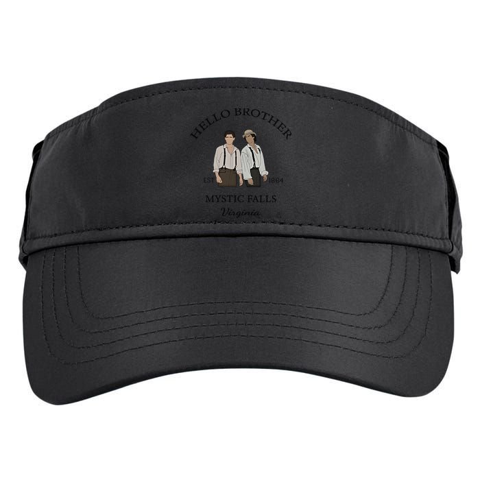Hello Brother Est 1864 Mystic Falls Virginia Salvatore Adult Drive Performance Visor
