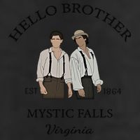 Hello Brother Est 1864 Mystic Falls Virginia Salvatore Adult Drive Performance Visor