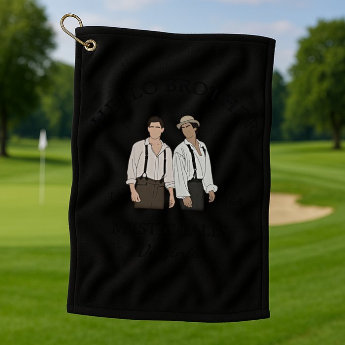 Hello Brother Est 1864 Mystic Falls Virginia Salvatore Golf Towel