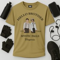Hello Brother Est 1864 Mystic Falls Virginia Salvatore Cooling Performance Crew T-Shirt