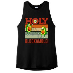 Holy Blockamole Funny Volleyball Match Block Avocado Ladies PosiCharge Tri-Blend Wicking Tank