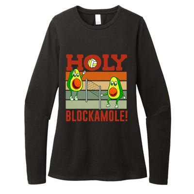 Holy Blockamole Funny Volleyball Match Block Avocado Womens CVC Long Sleeve Shirt