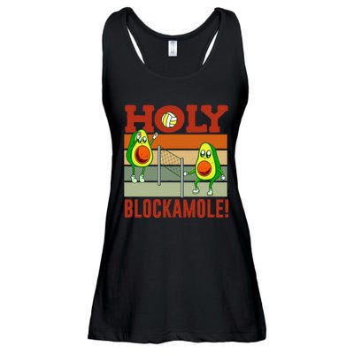 Holy Blockamole Funny Volleyball Match Block Avocado Ladies Essential Flowy Tank