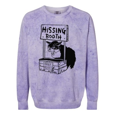 Hissing Booth Funny Cta Kitten Meow Colorblast Crewneck Sweatshirt