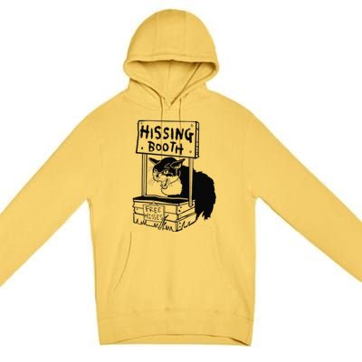 Hissing Booth Funny Cta Kitten Meow Premium Pullover Hoodie