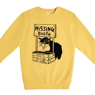 Hissing Booth Funny Cta Kitten Meow Premium Crewneck Sweatshirt