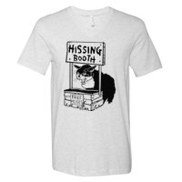 Hissing Booth Funny Cta Kitten Meow V-Neck T-Shirt