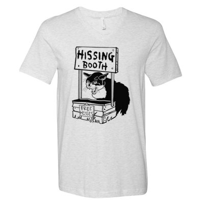 Hissing Booth Funny Cta Kitten Meow V-Neck T-Shirt