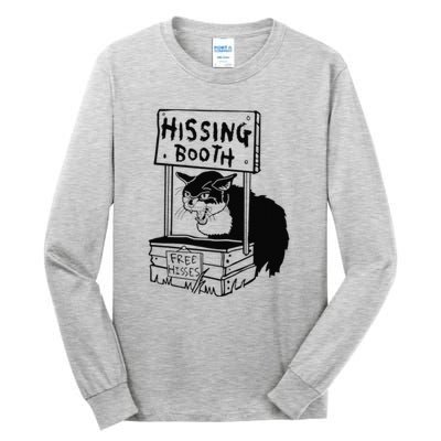 Hissing Booth Funny Cta Kitten Meow Tall Long Sleeve T-Shirt