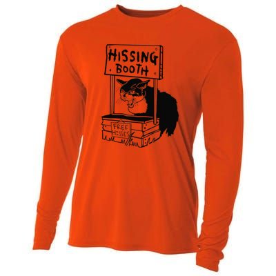 Hissing Booth Funny Cta Kitten Meow Cooling Performance Long Sleeve Crew