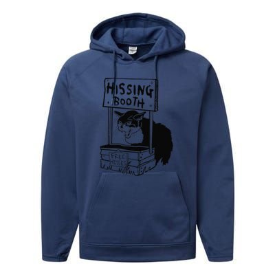 Hissing Booth Funny Cta Kitten Meow Performance Fleece Hoodie