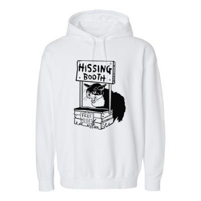 Hissing Booth Funny Cta Kitten Meow Garment-Dyed Fleece Hoodie