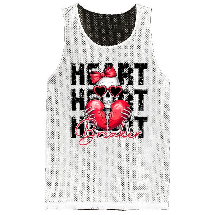 Heart Breaker Funny Couple Cute Matching Couple Mesh Reversible Basketball Jersey Tank